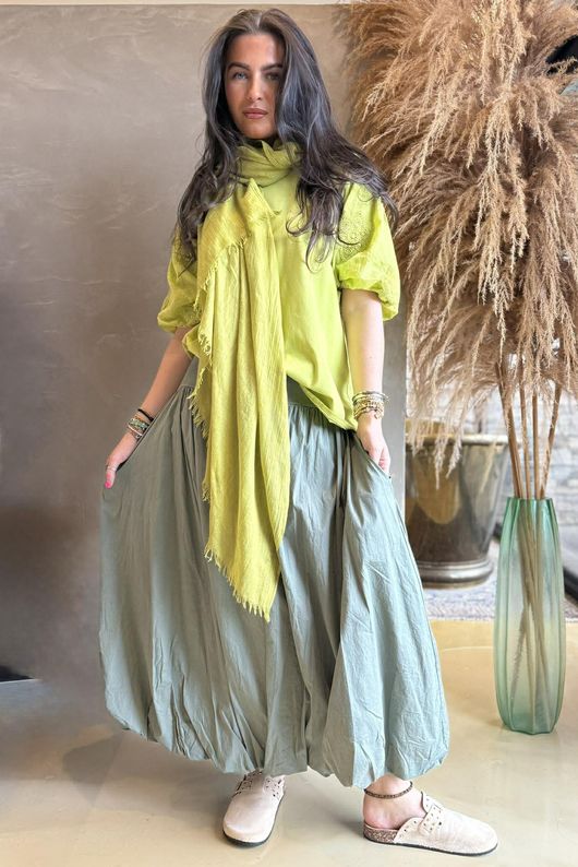 Atik Bubble Sleeve Top Kiwi /9=